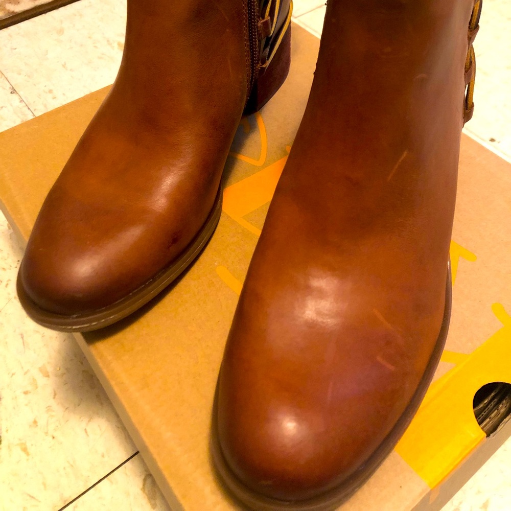 Leather ankle boots